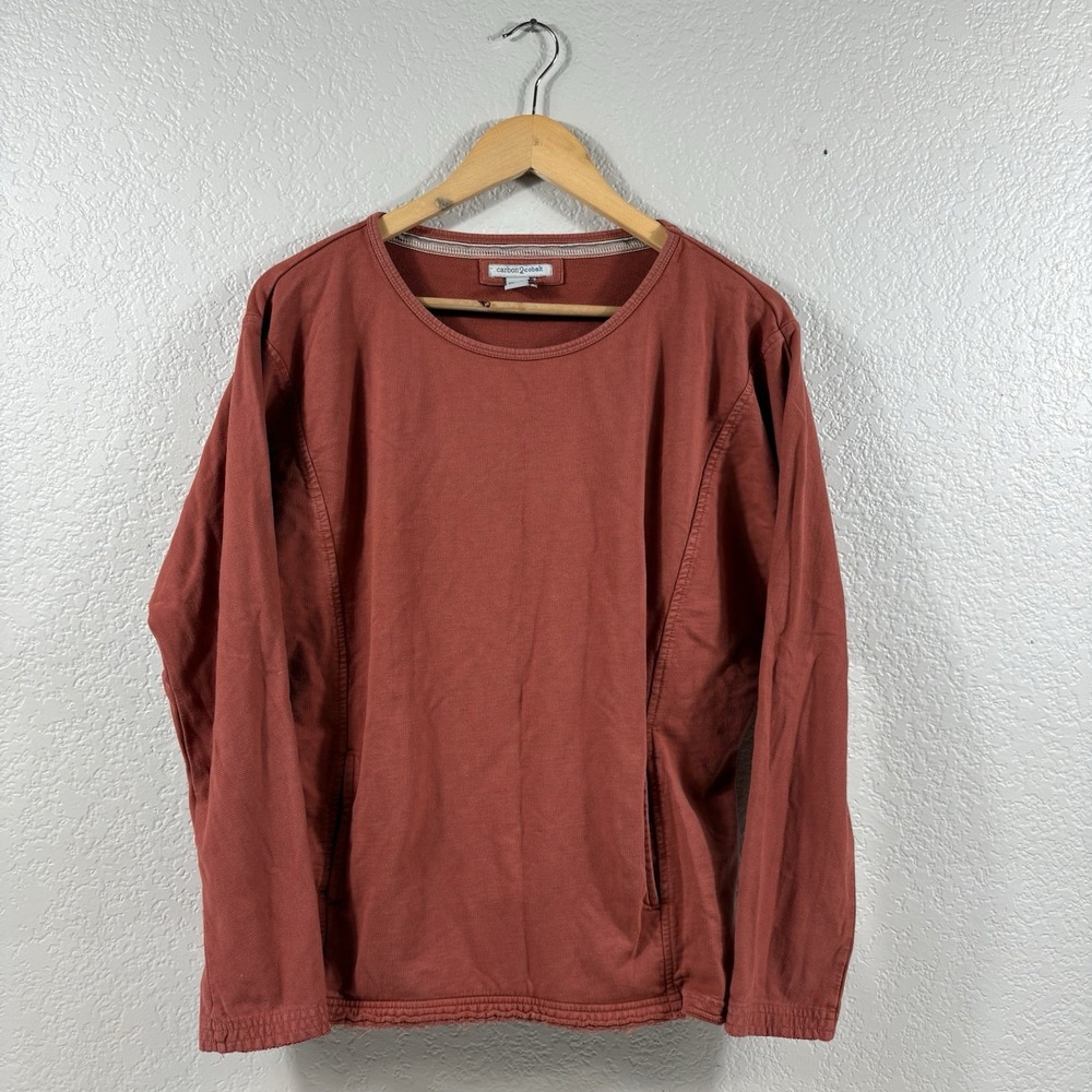 Carbon2Cobalt Women's Size M Burnt Orange Crew Neck Pullover Sweatshirt